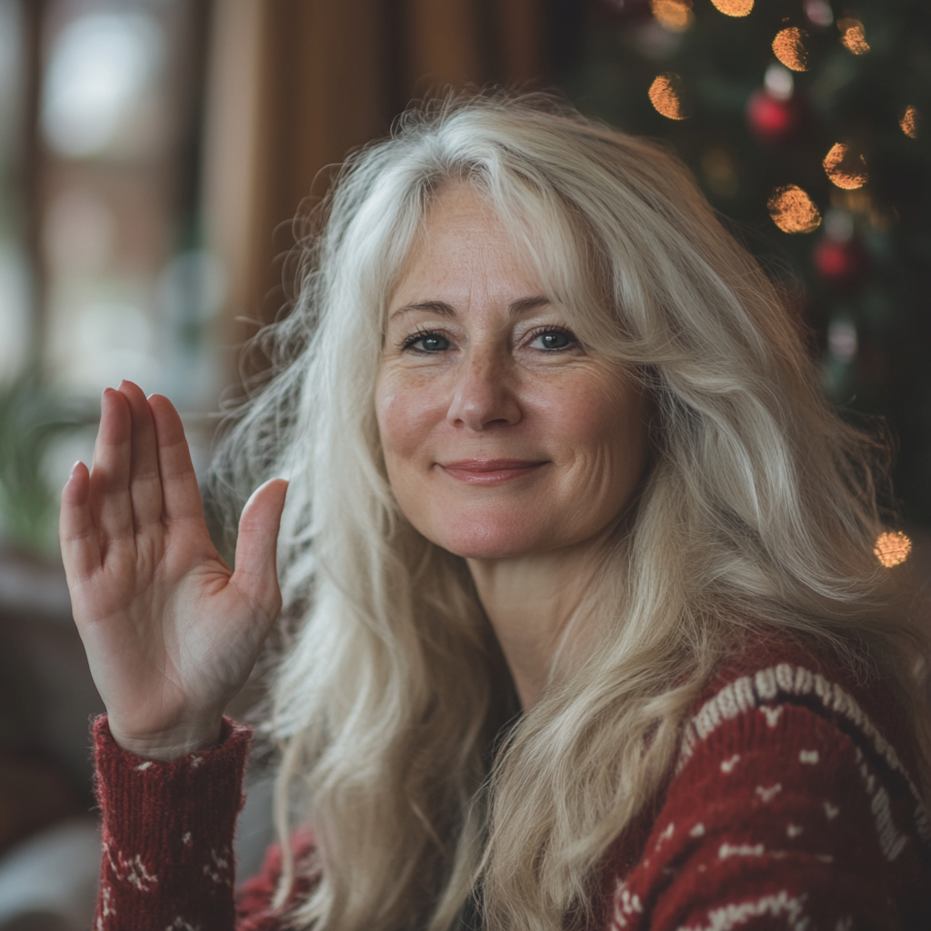 Une femme qui fait un signe dédaigneux de la main | Source : Midjourney