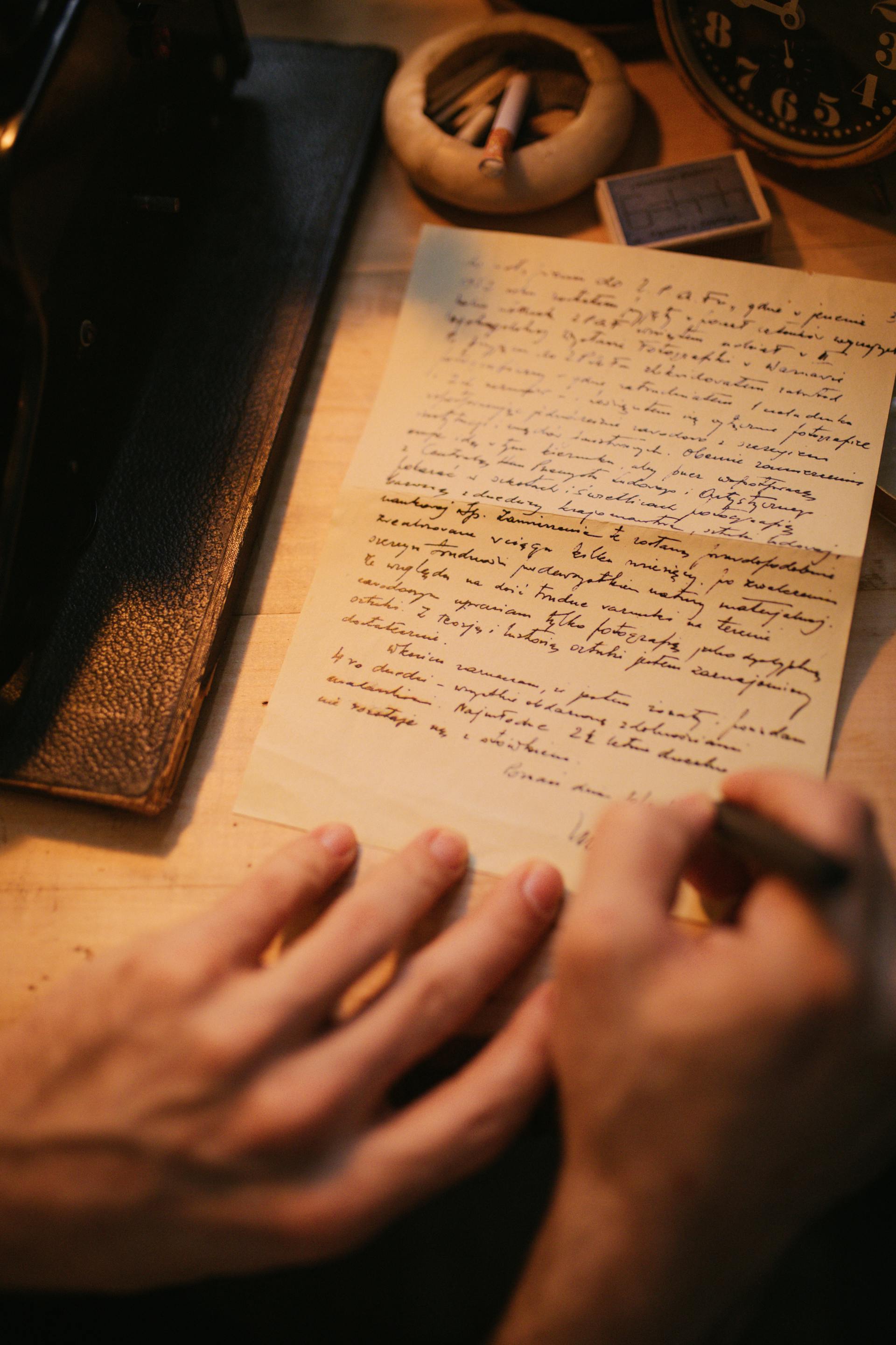 Une personne qui écrit une lettre | Source : Pexels