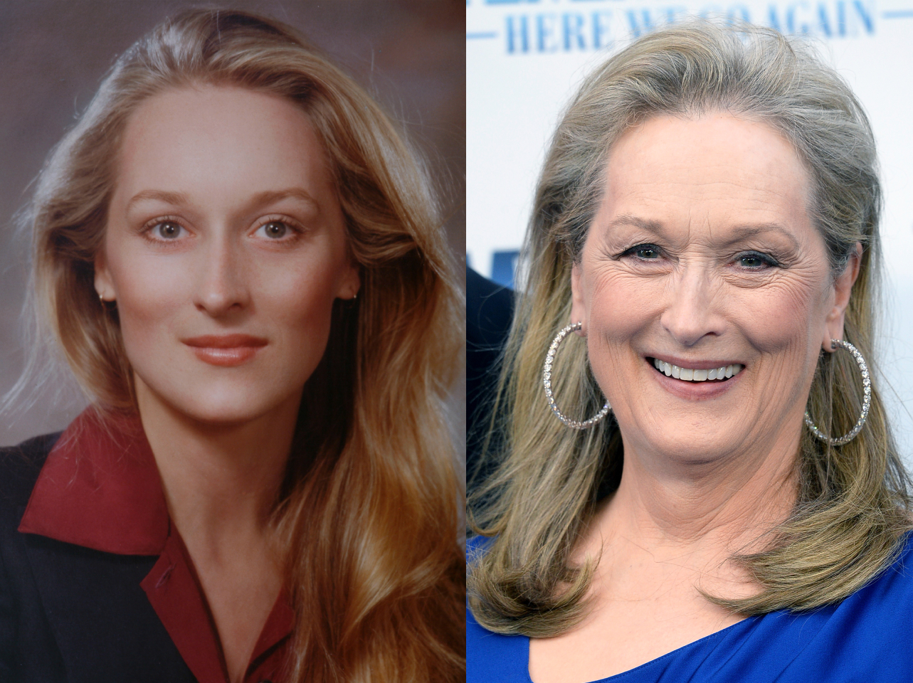 Meryl Streep en 1980 | Meryl Streep aujourd'hui | Source : Getty Images