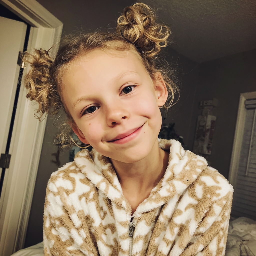 Une petite fille souriante | Source : Midjourney