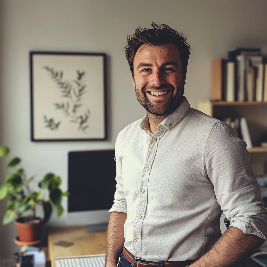 Un homme souriant | Source : Midjourney