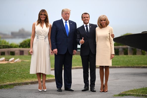 La photo de Brigitte et Emmanuel Macron, de Donald et Mélanie Trump le 24 août 2019 à Biarritz, en France| Source: Getty Images / Global Ukraine