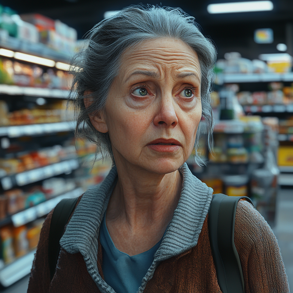 Une femme dans un supermarché | Source : Midjourney