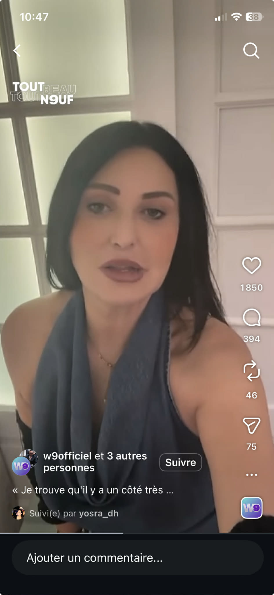 Capture d'écran : https://www.instagram.com/reel/DWzfR1ODAu5/?igsh=MWN6ejc5aW10cXUyMA==