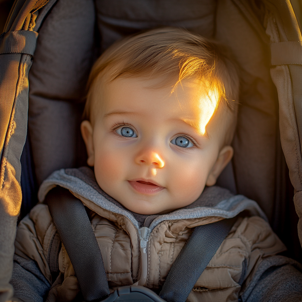 Un bébé garçon dans une poussette | Source : Midjourney