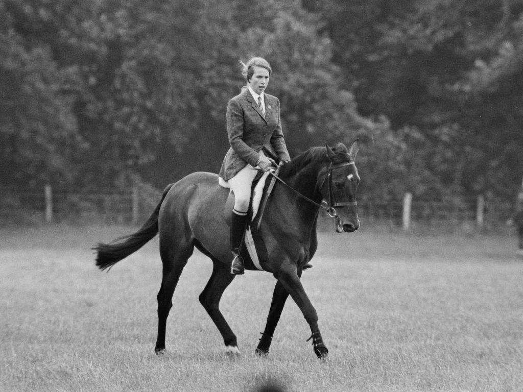 La princesse Anne à cheval Purple Star à Eridge Horse Trials, Kent, 3 août 1968. |  Source: Getty Images.