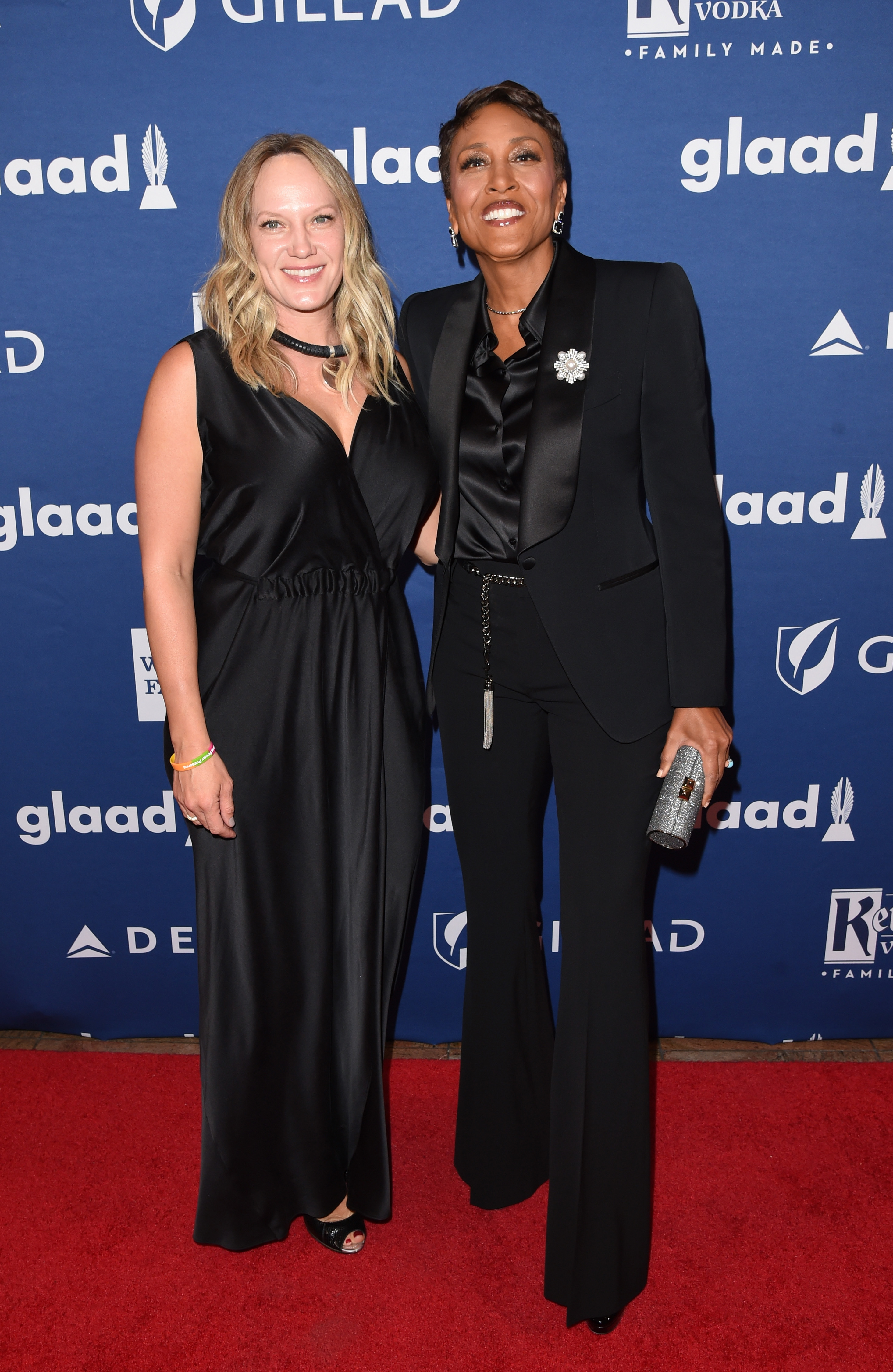 Amber Laign et Robin Roberts lors de la 29e édition des GLAAD Media Awards à New York, 2018 | Source : Getty Images