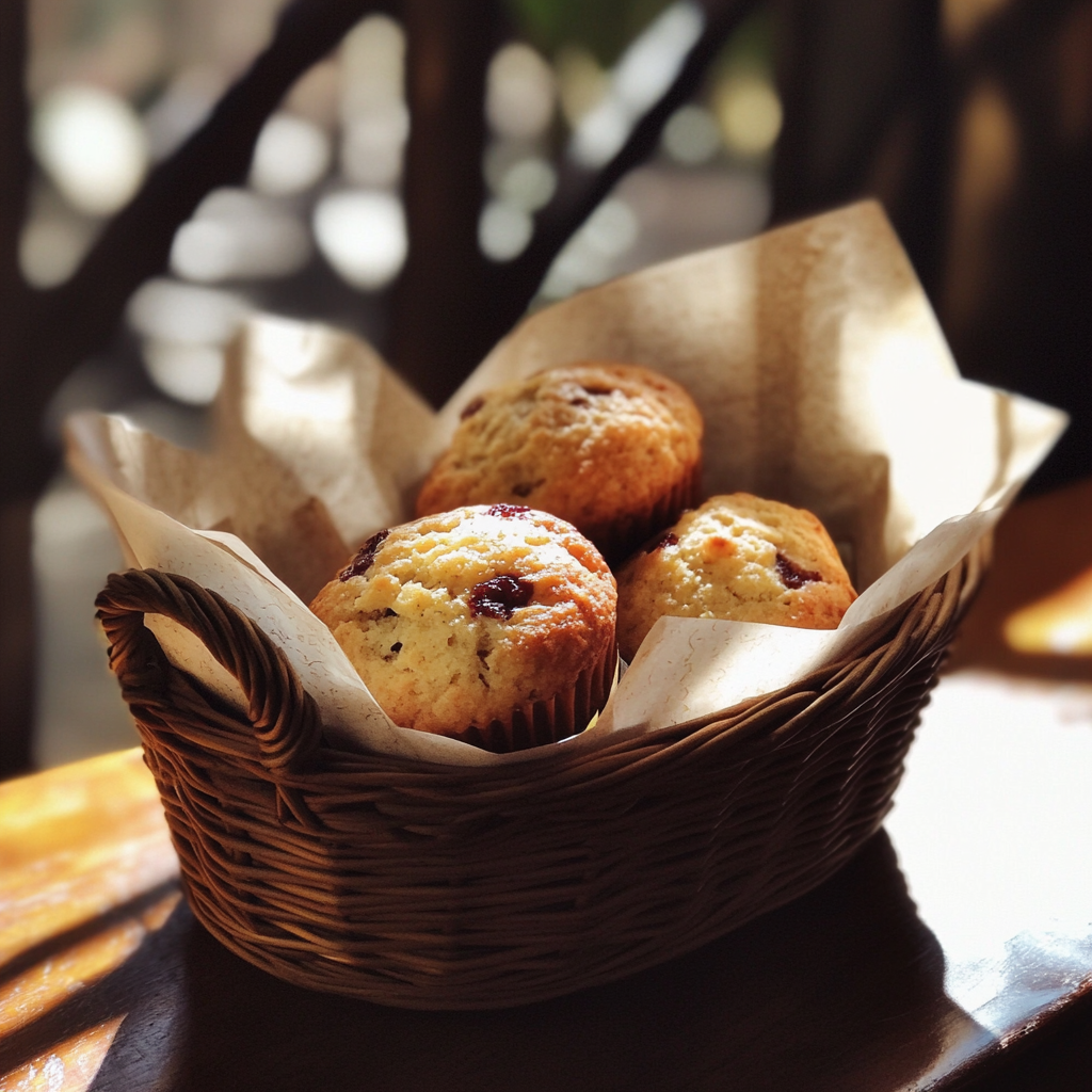 Un panier de muffins | Source : Midjourney