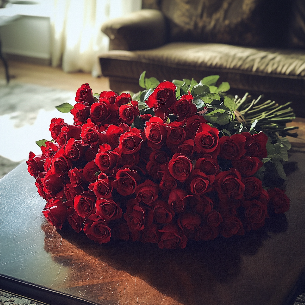 Un bouquet de roses | Source : Midjourney