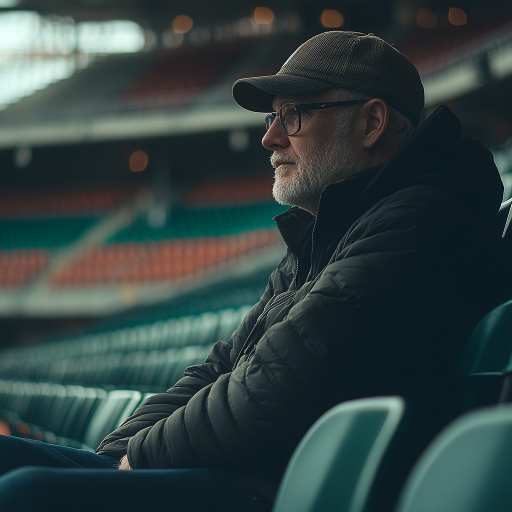 Un homme dans un stade | Source : Midjourney