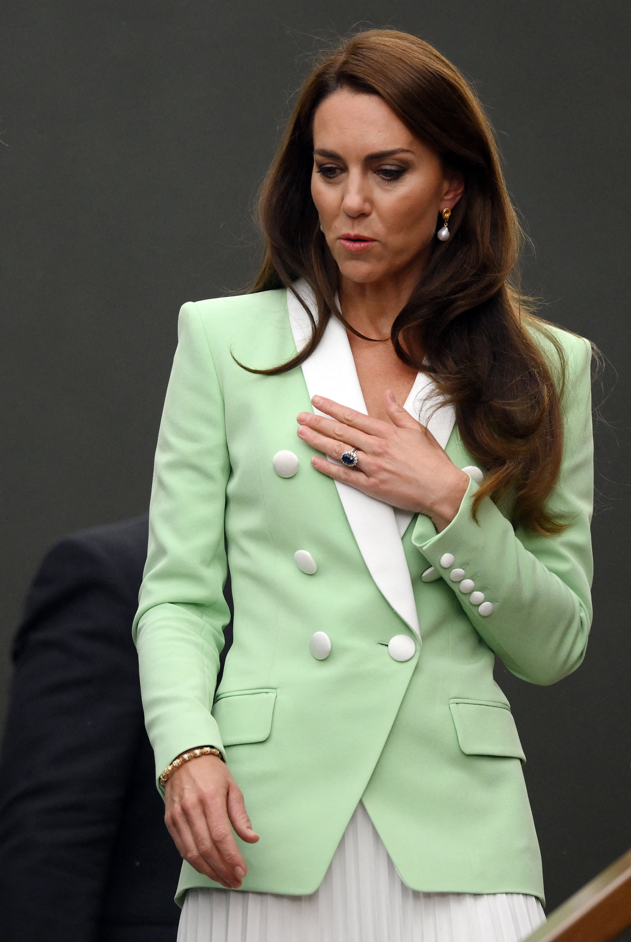 Kate Middleton arrive au All England Tennis Club de Wimbledon le 4 juillet 2023 à Londres, en Angleterre. | Source : Getty Images