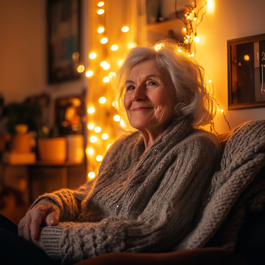 An old woman in her armchair | Source: Midjourney