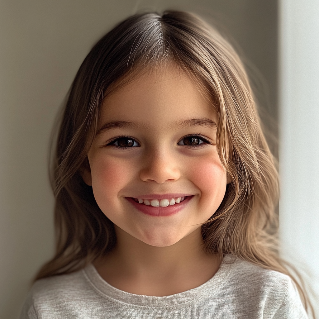 Une petite fille souriante | Source : Midjourney