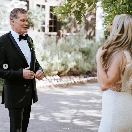 David Hasselhoff et sa fille Taylor le jour de son mariage, posté le 7 février 2023 | Source : Instagram/davidhasselhoff