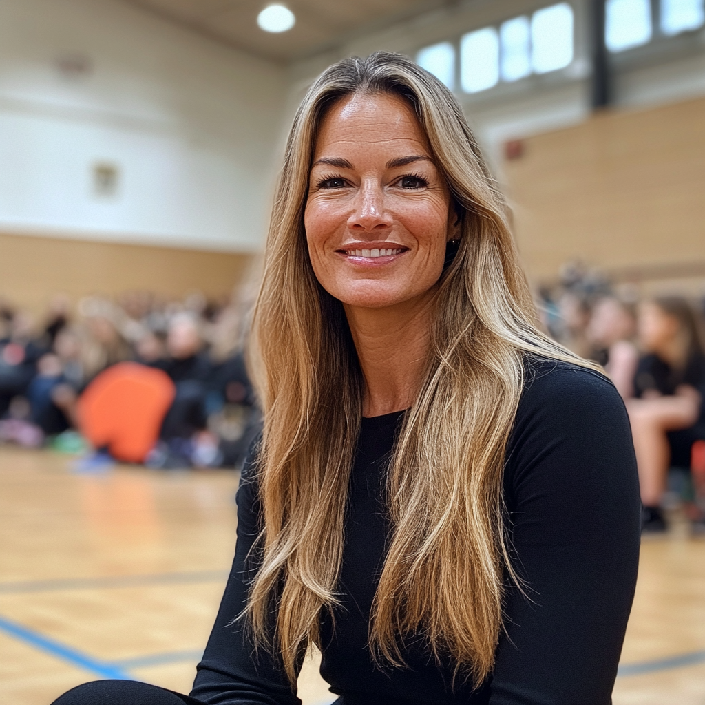 Gros plan sur une femme souriante | Source : Midjourney