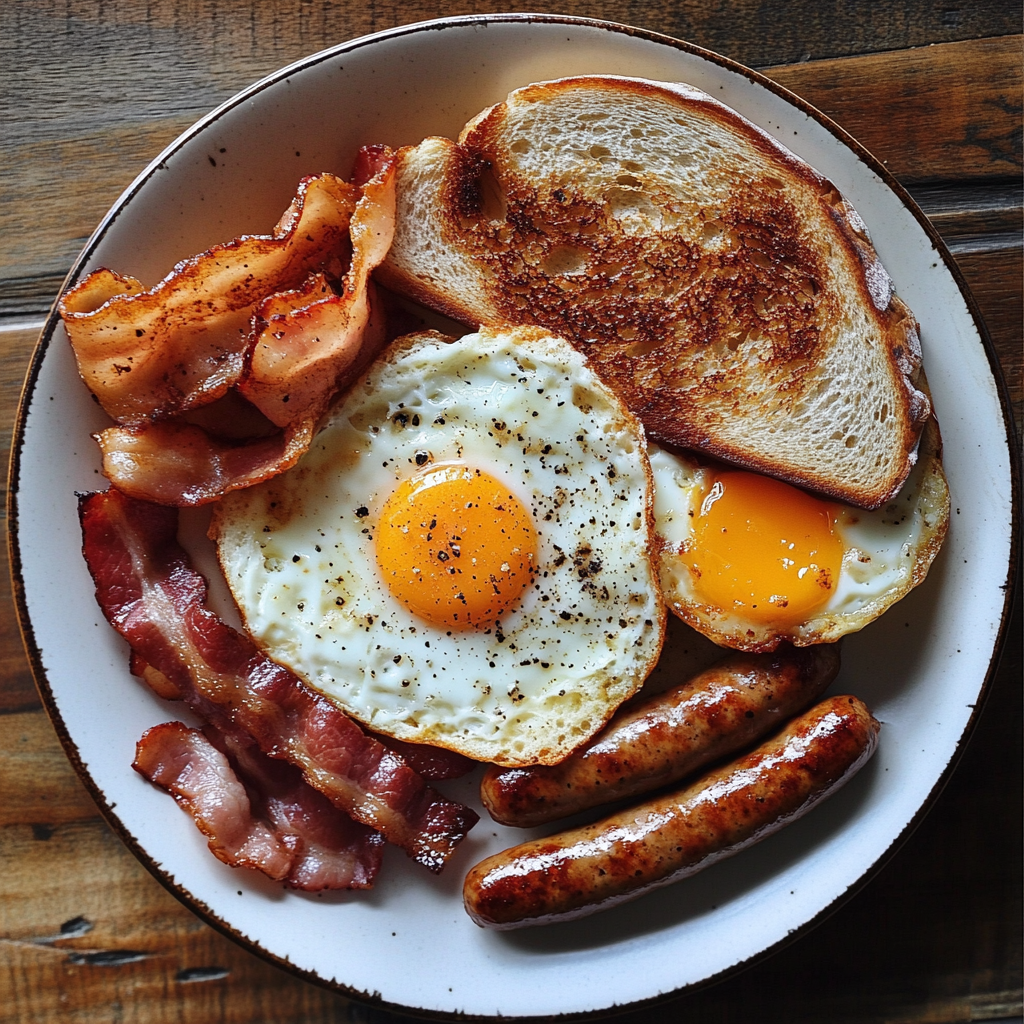 Une assiette de petit déjeuner | Source : Midjourney