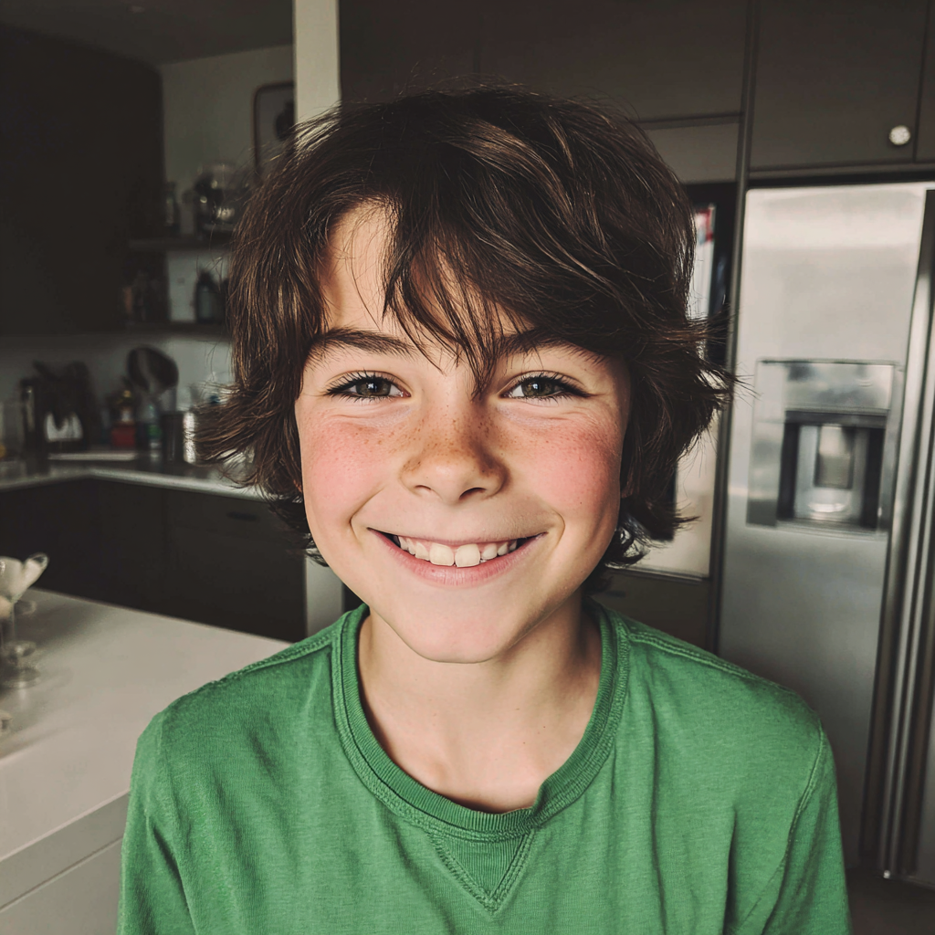 Un petit garçon souriant | Source : Midjourney