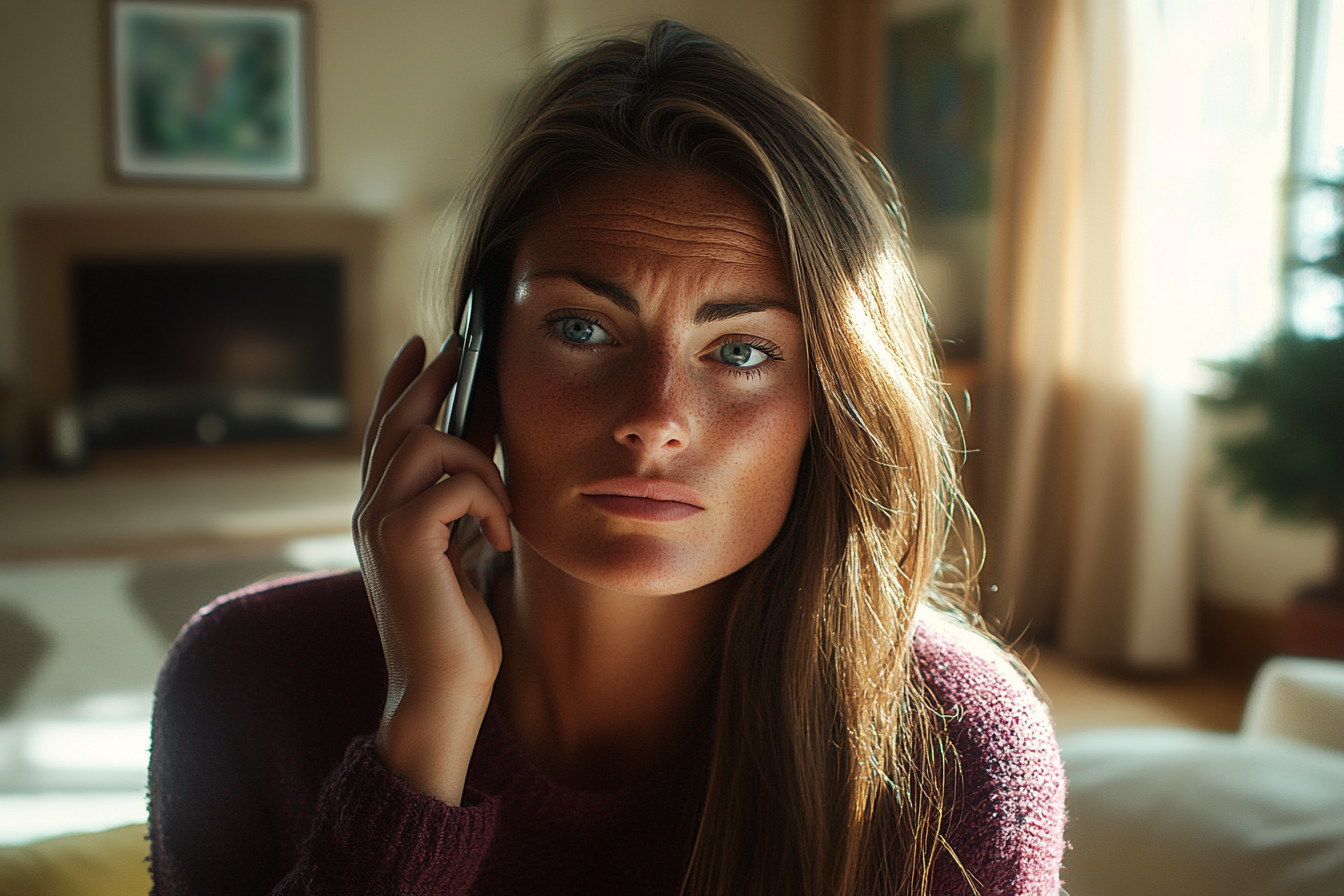 Une femme qui parle au téléphone | Source : Midjourney