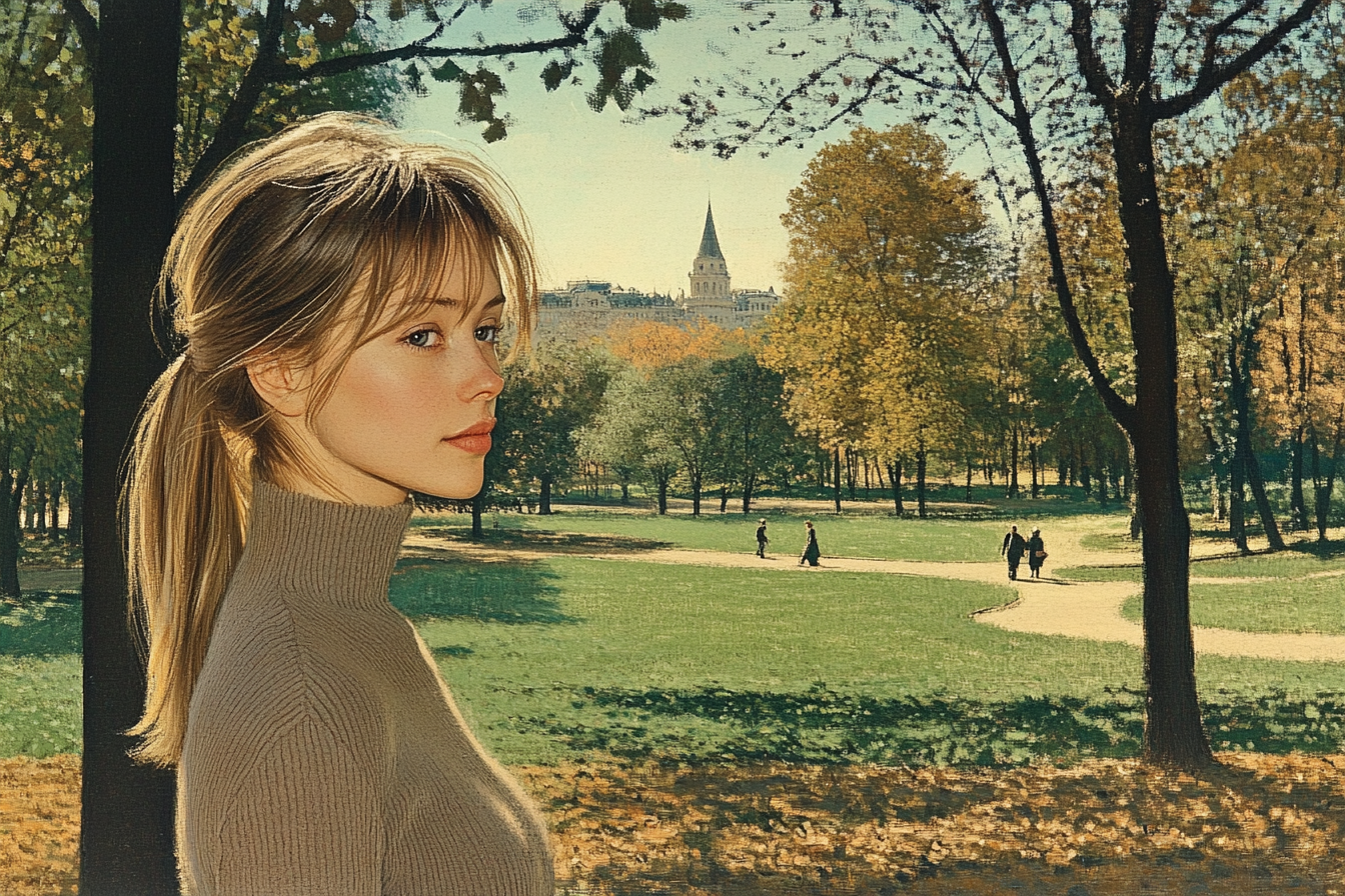 Une femme dans un parc | Source : Midjourney