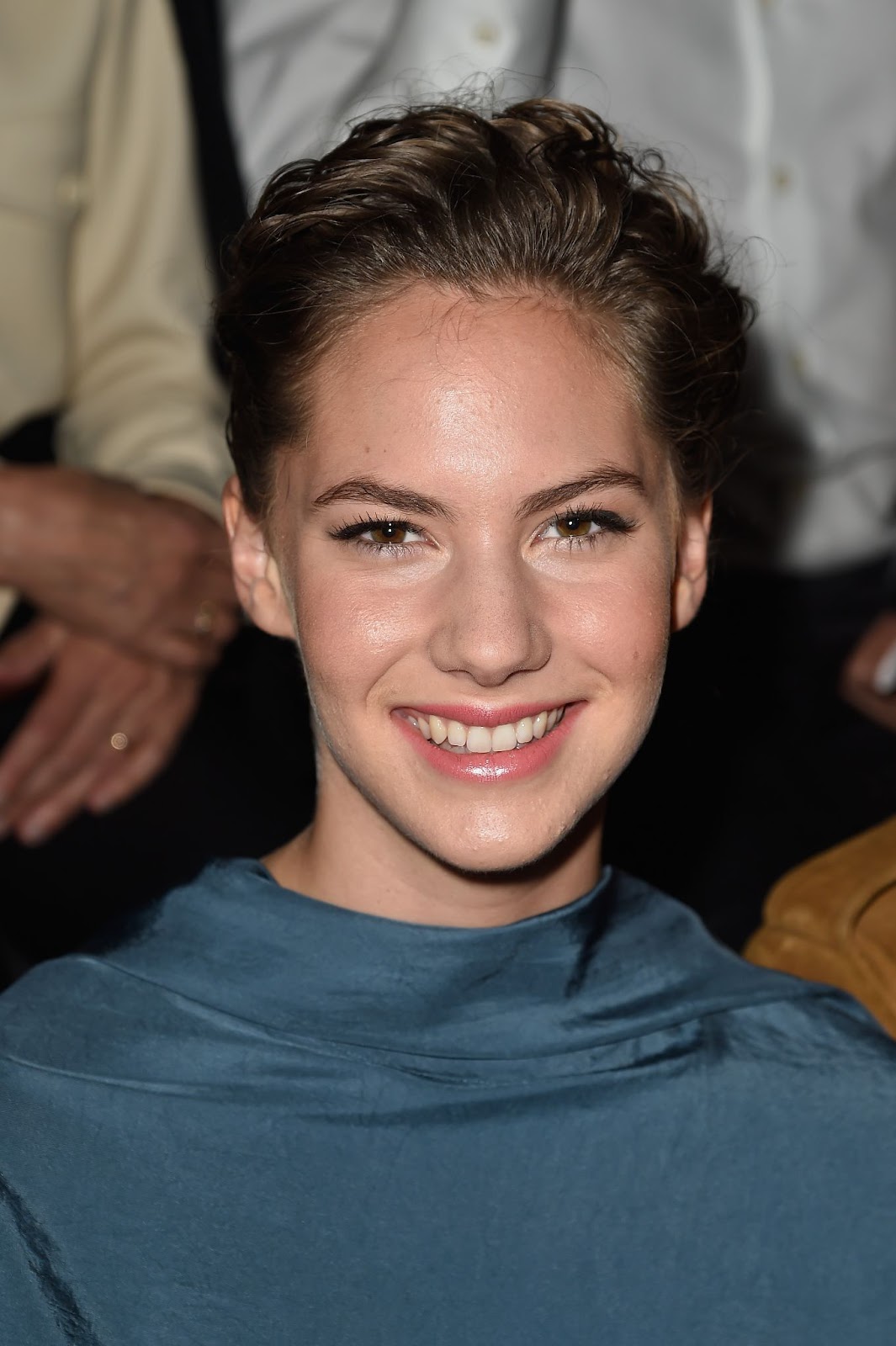 Emma Ferrer au défilé Lanvin lors du Paris Fashion Weekenswear Womenswear Spring/Summer 2015, le 25 septembre 2014, en France. | Source : Getty Images