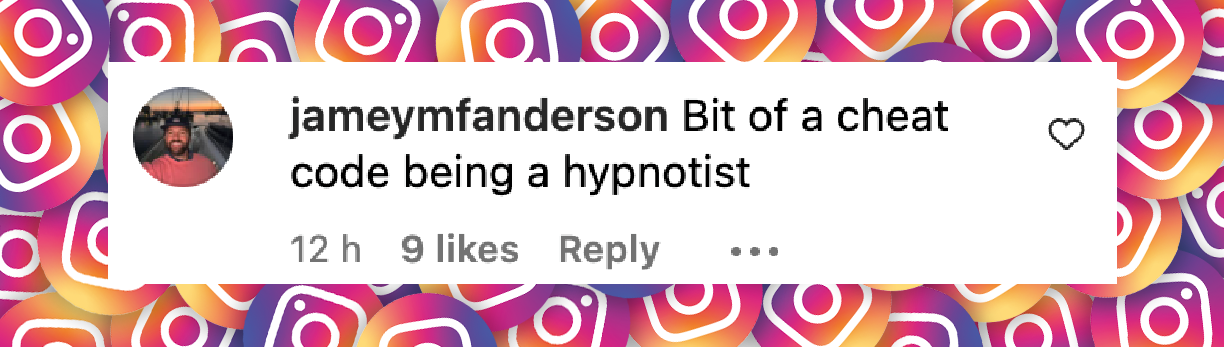 Commentaire d'un fan sur Jim Curtis, le petit ami présumé de Jennifer Aniston, qui est hypnothérapeute, daté du 8 juillet 2025 | Source : Instagram/nypost