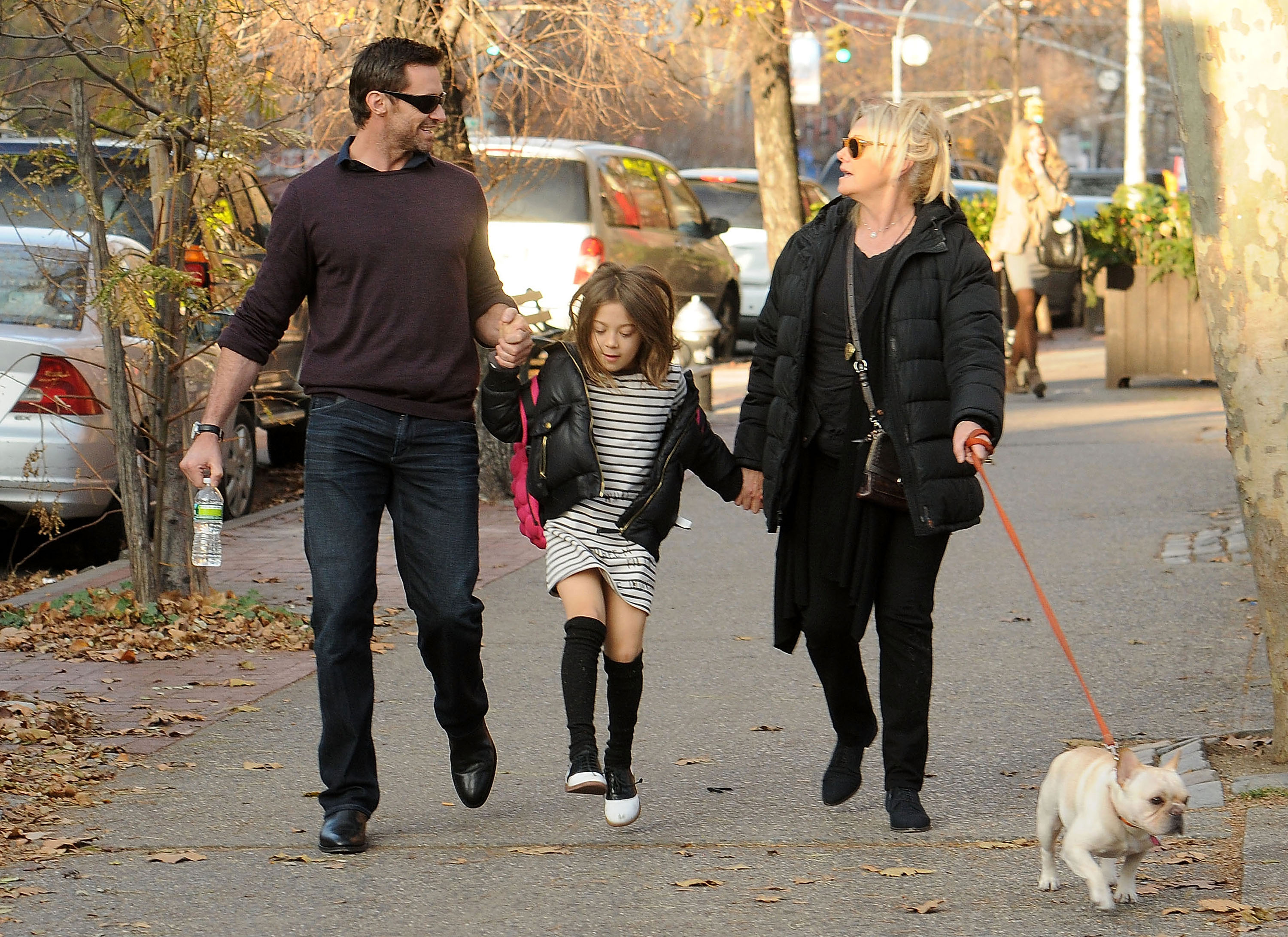 Hugh Jackman, Ava, Deborra-Lee Furness et Peaches sont vus à New York, le 3 décembre 2012 | Source : Getty Images