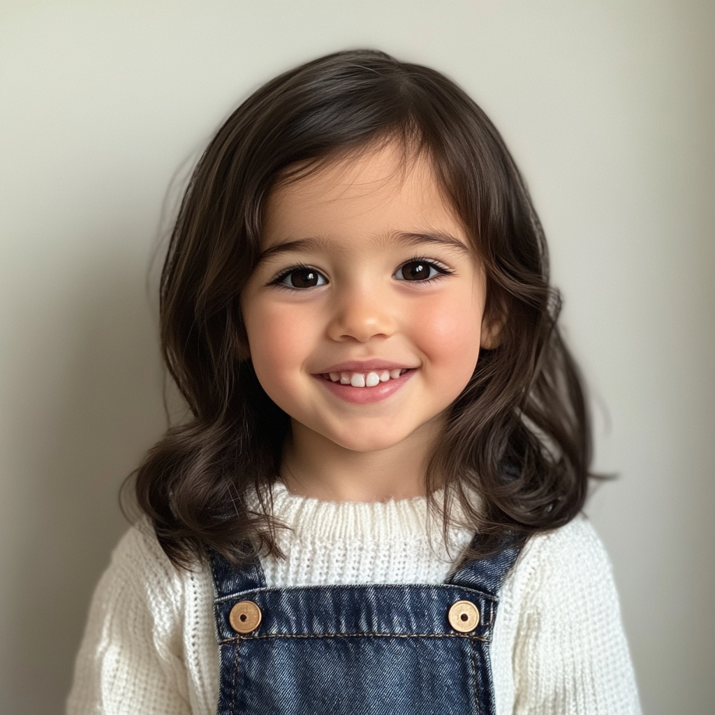Une petite fille souriante | Source : Midjourney