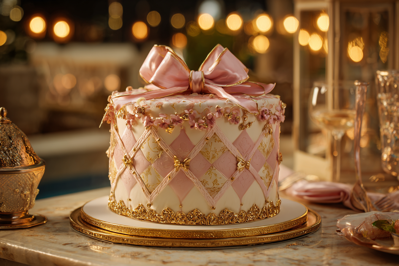Un gâteau | Source : Midjourney