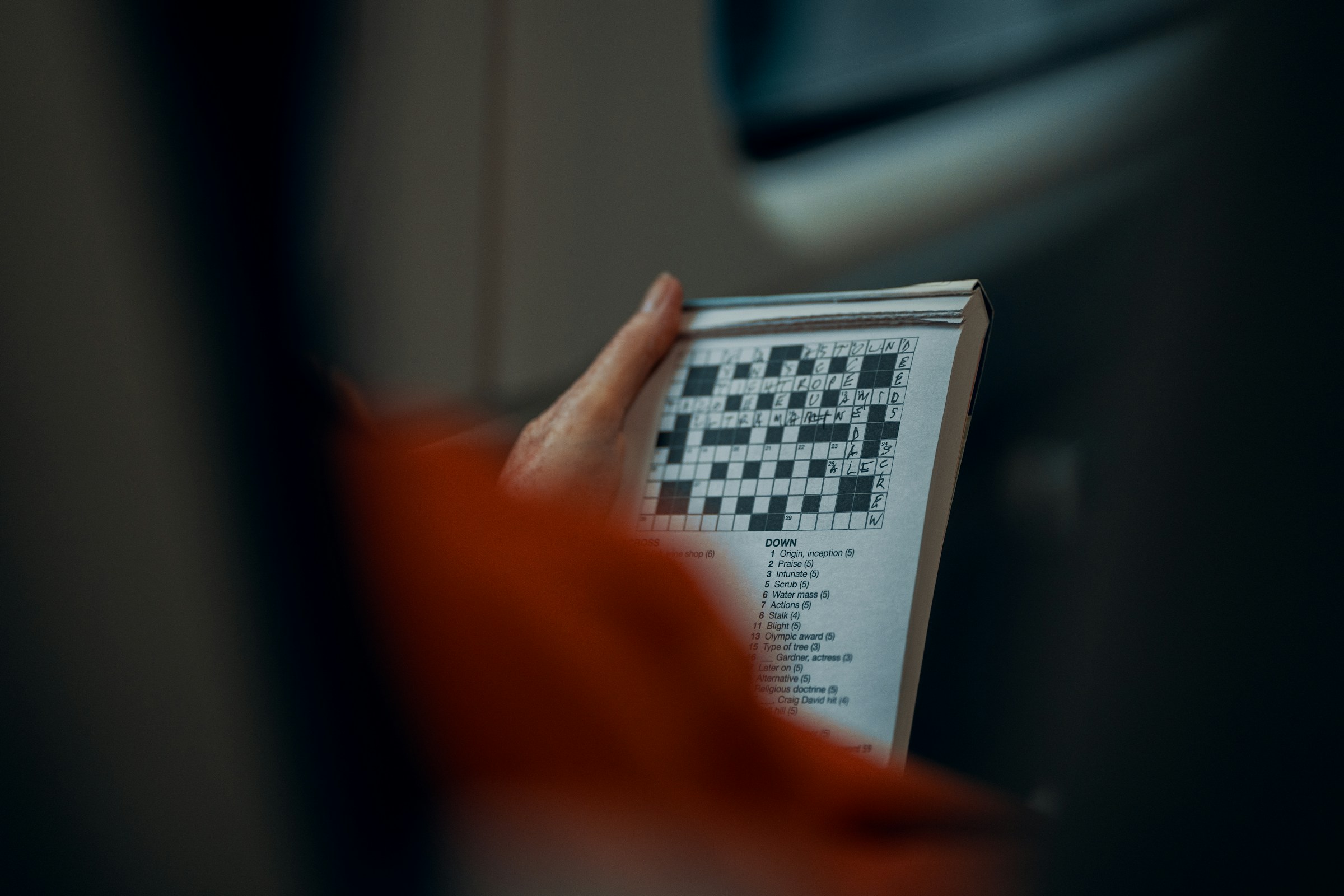 Une personne tenant une grille de mots croisés | Source : Pexels