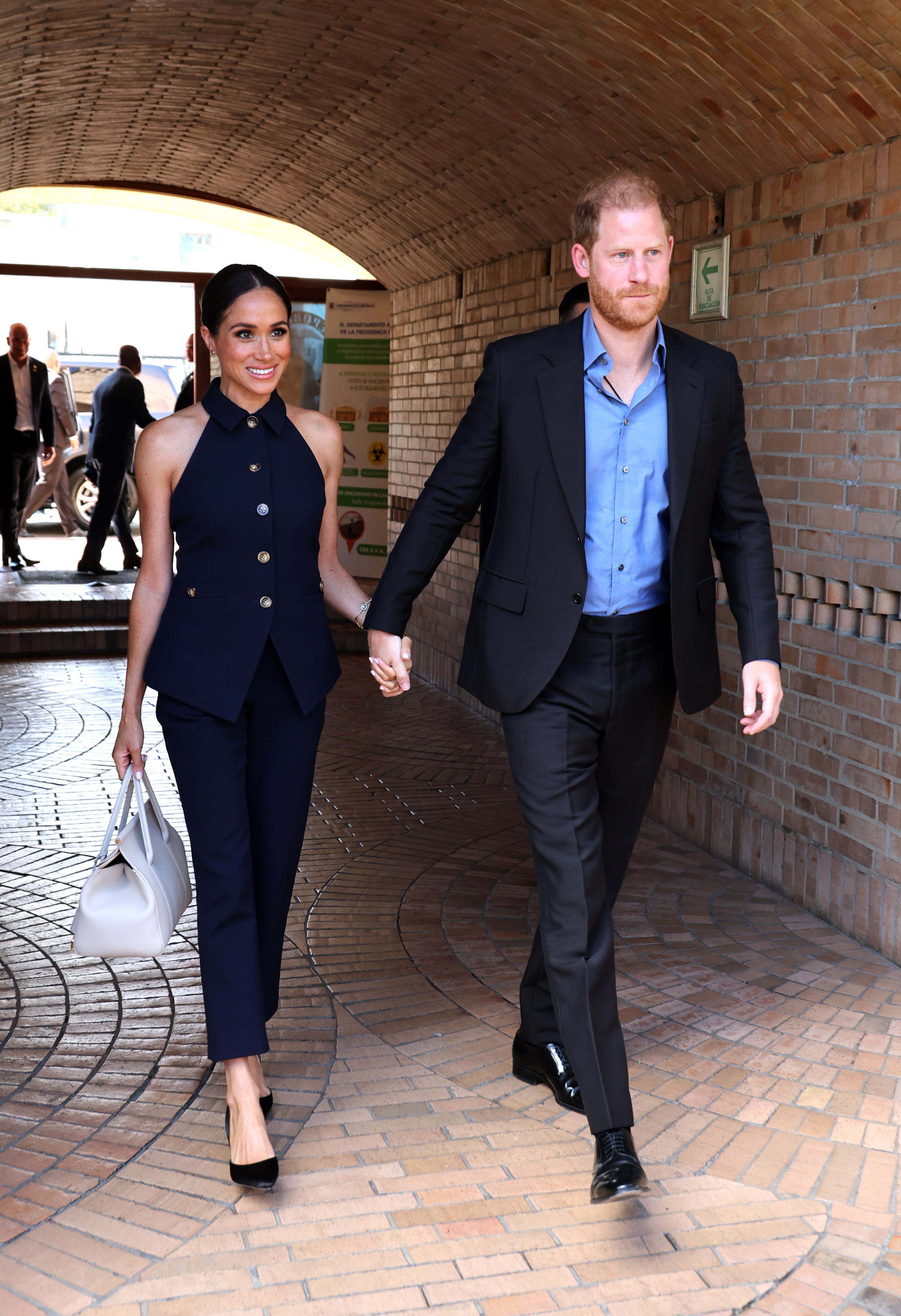 Meghan Markle et le prince Harry lors de leur visite en Colombie à Bogota, Colombie, le 15 août 2024 | Source : Getty Images