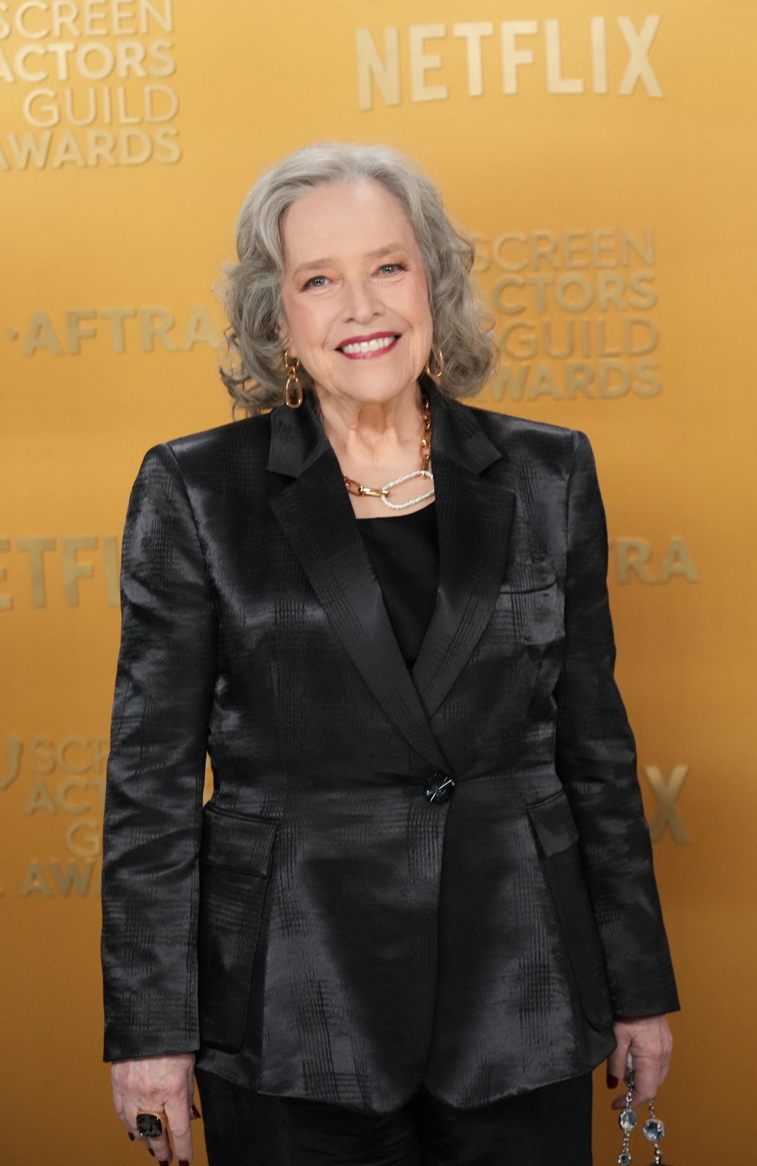 Kathy Bates assiste à la 31e cérémonie annuelle des Screen Actors Guild Awards, le 23 février 2025, à Los Angeles, en Californie. | Source : Getty Images