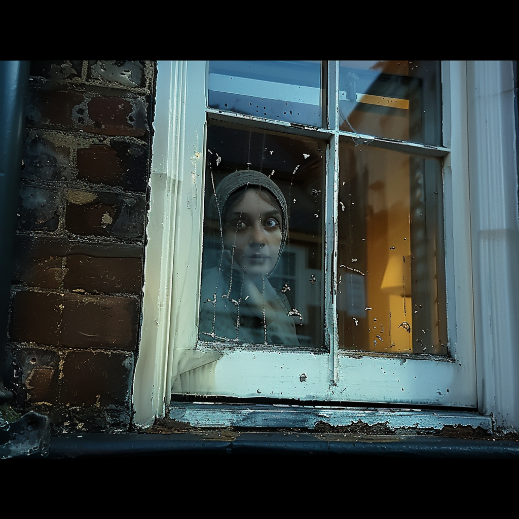 Une femme qui regarde par la fenêtre | Source : Midjourney