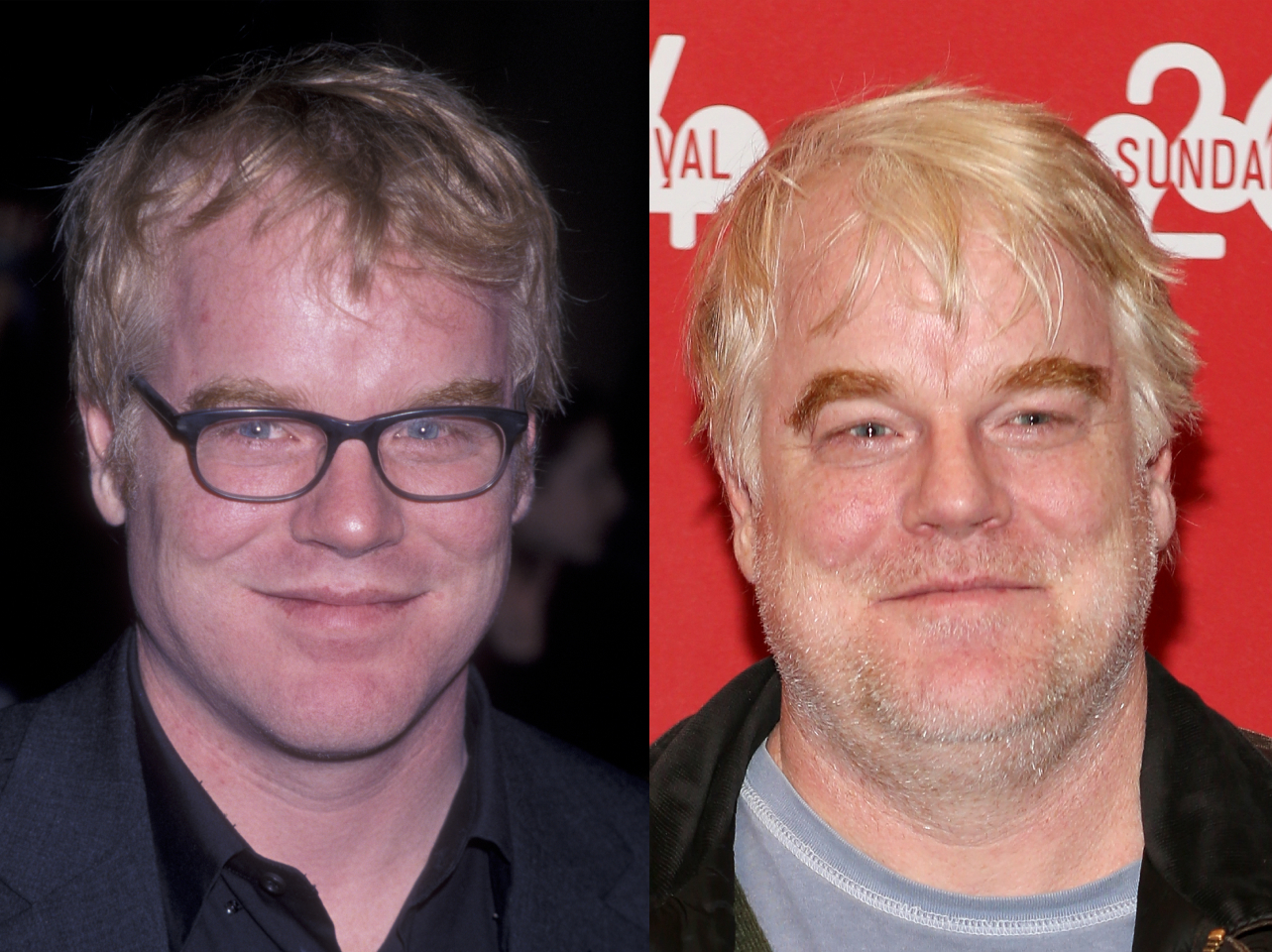 Philip Seymour Hoffman en 1999 | Philip Seymour Hoffman en 2014 | Source : Getty Images