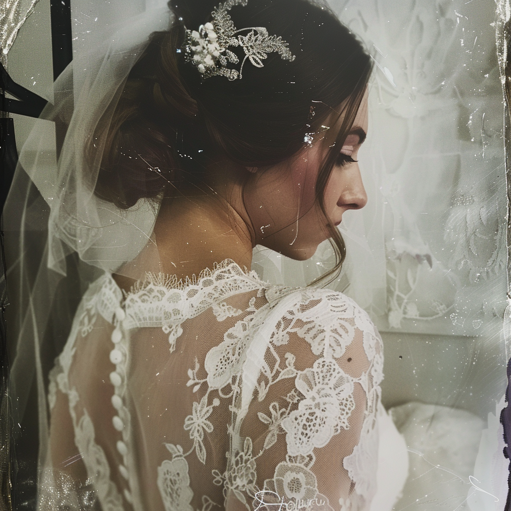 Une femme dans sa robe de mariée | Source : Midjourney