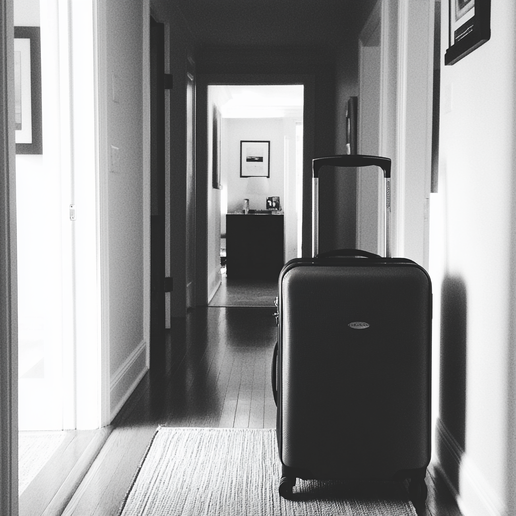 Une valise posée dans un couloir | Source : Midjourney