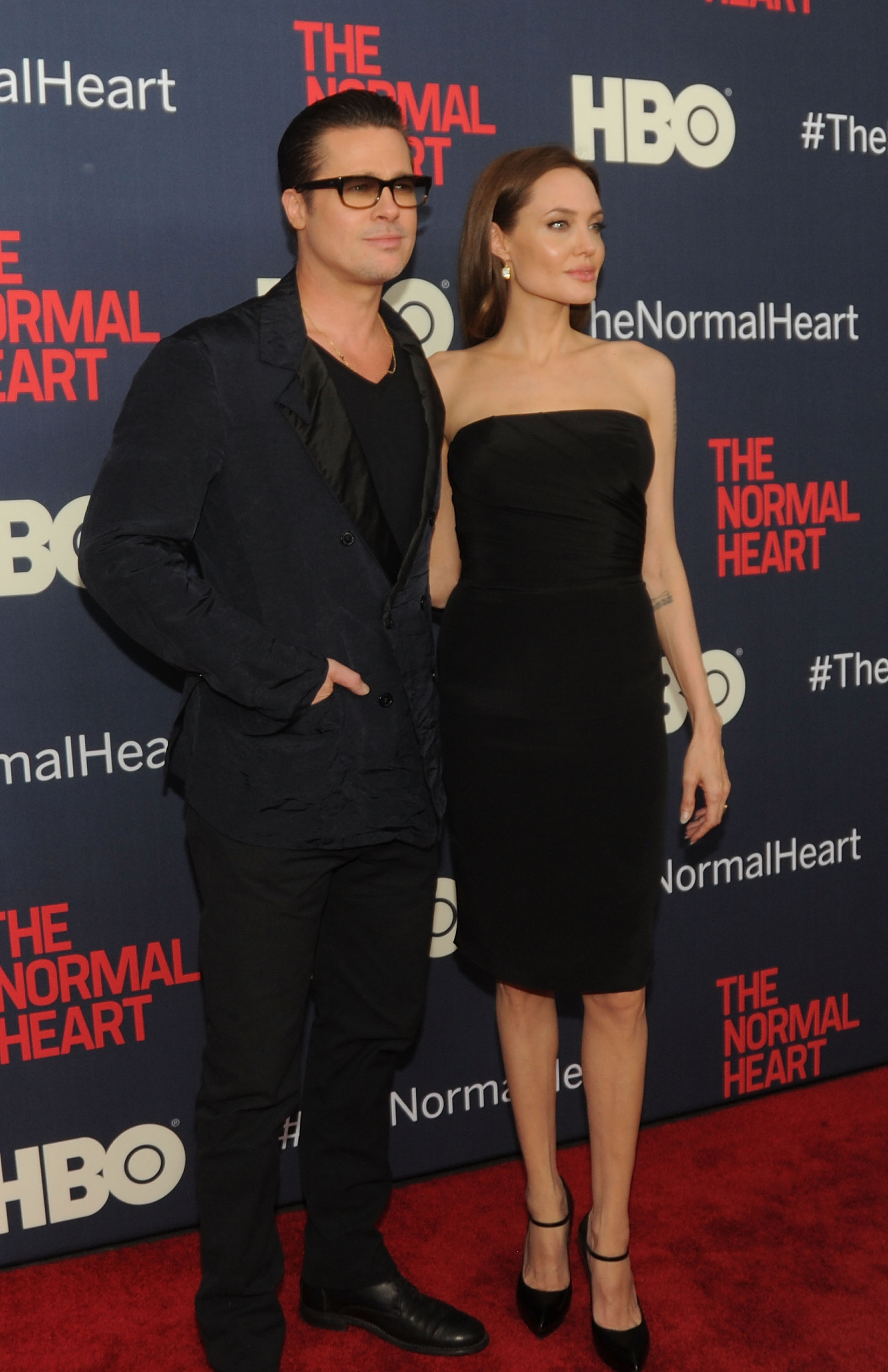 Brad Pitt et Angelina Jolie assistent à la projection de "The Normal Heart" au théâtre Ziegfeld à New York, le 12 mai 2014. | Source : Getty Images