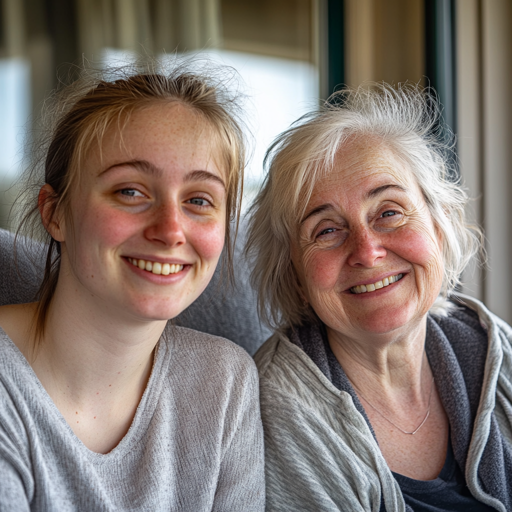 Un duo fille et belle-mère souriant | Source : Midjourney