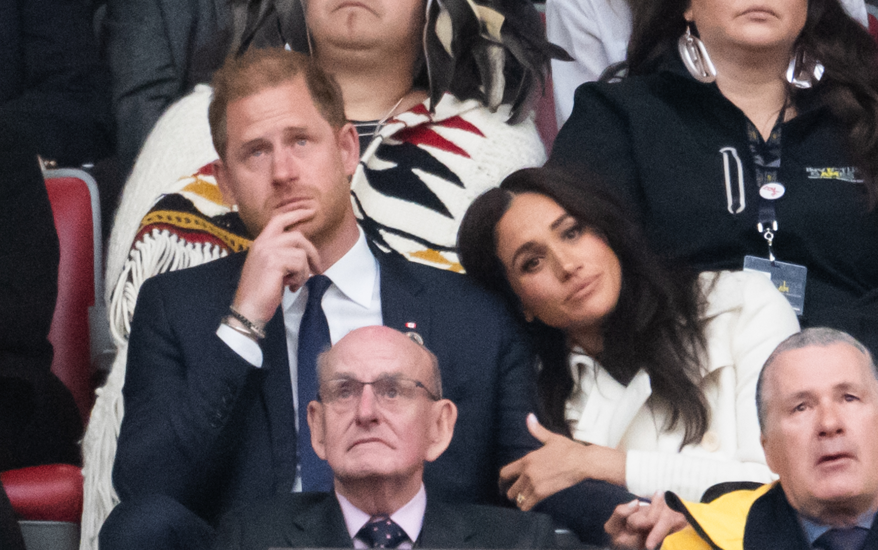 Le prince Harry et Meghan Markle lors de la cérémonie d'ouverture des Invictus Games 2025 à Vancouver, en Colombie-Britannique, le 8 février 2025. | Source : Getty Images