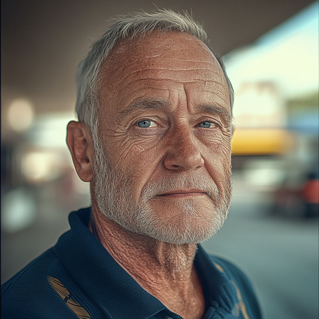 Un homme debout dans un parking | Source : Midjourney