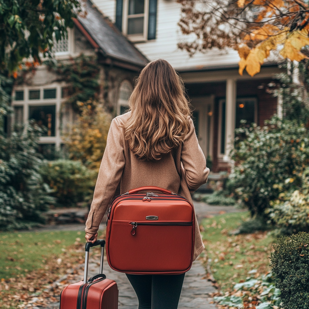 Une femme portant ses bagages | Source : Midjourney