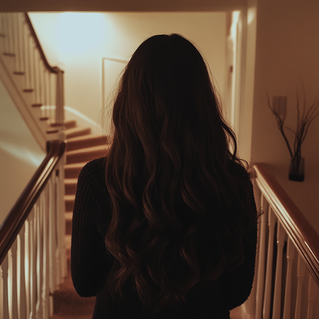 Une jeune fille de 18 ans qui monte un escalier | Source : Midjourney