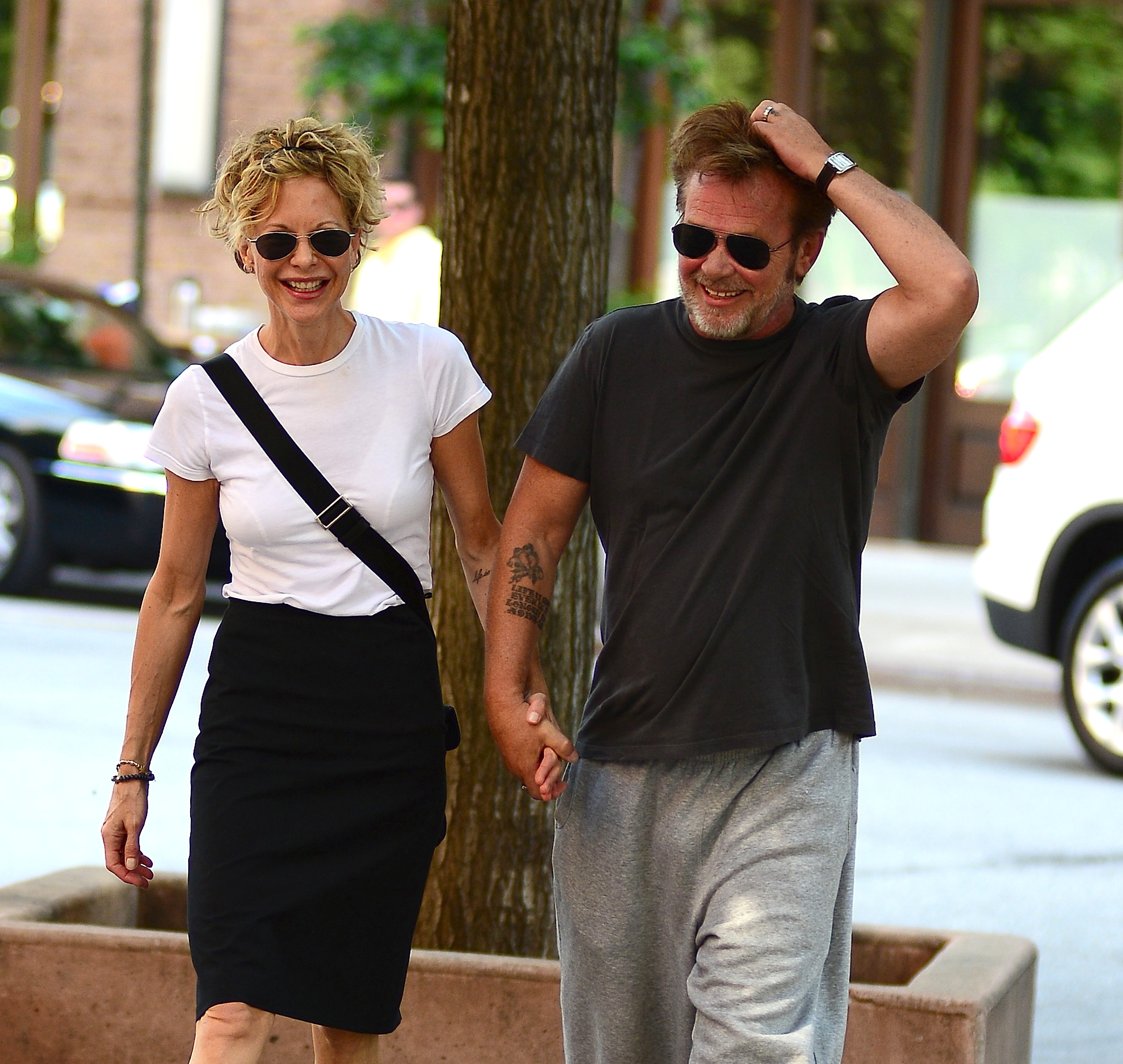 Meg Ryan et la légende de la country vues à Tribeca le 24 juin 2013, à New York | Source : Getty Images