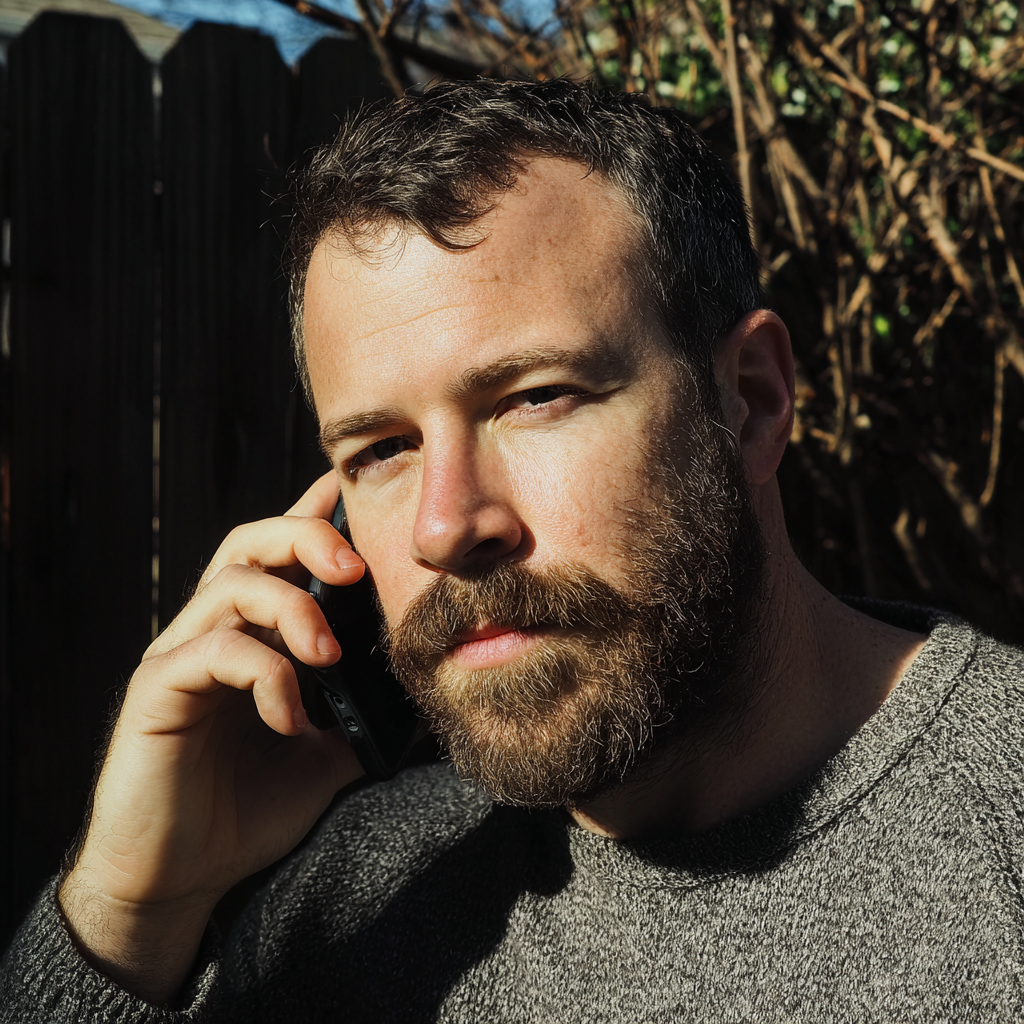 Un homme qui parle au téléphone | Source : Midjourney