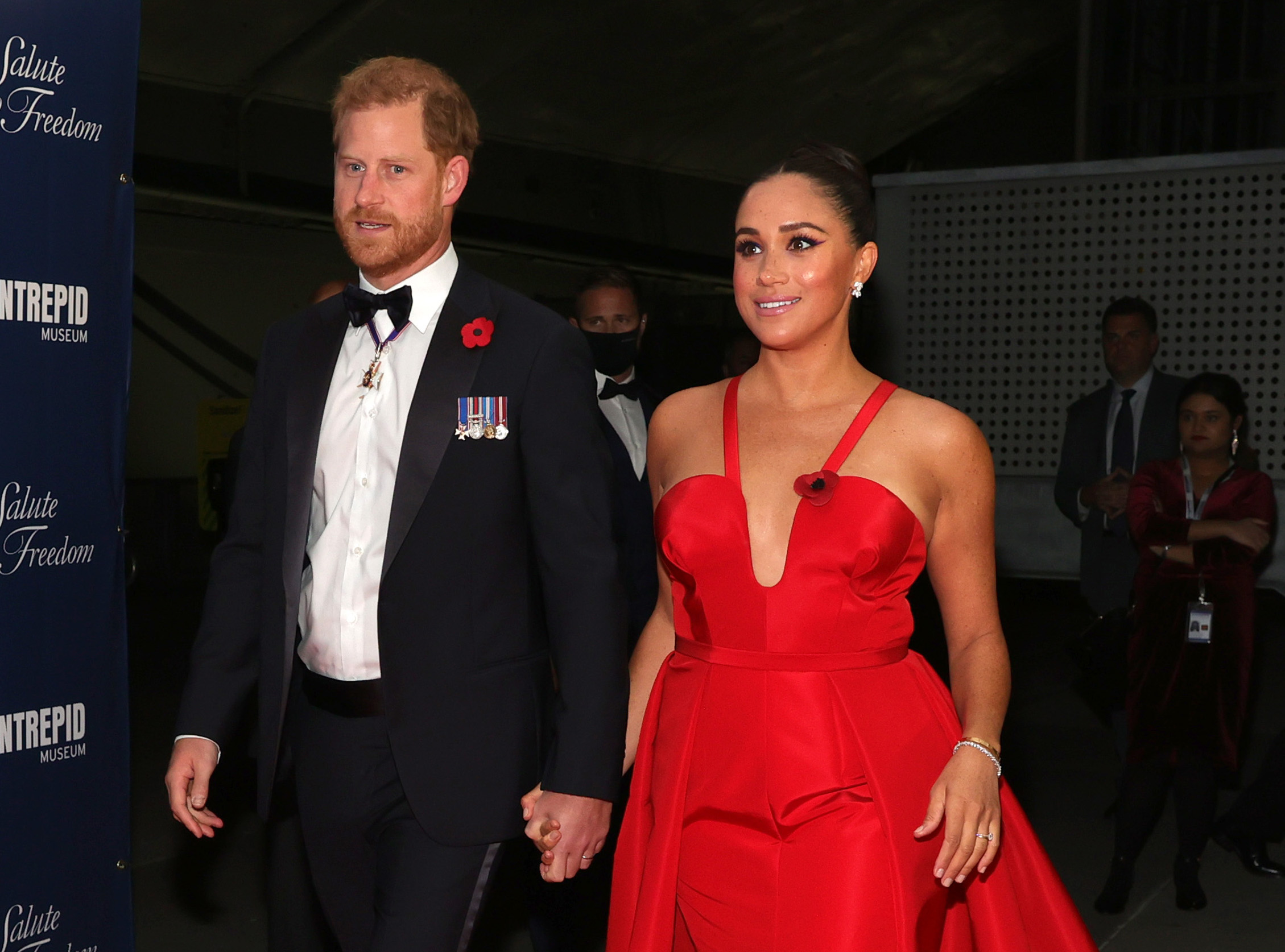 Le prince Harry et Meghan Markle le 10 novembre 2021, à New York | Source : Getty Images