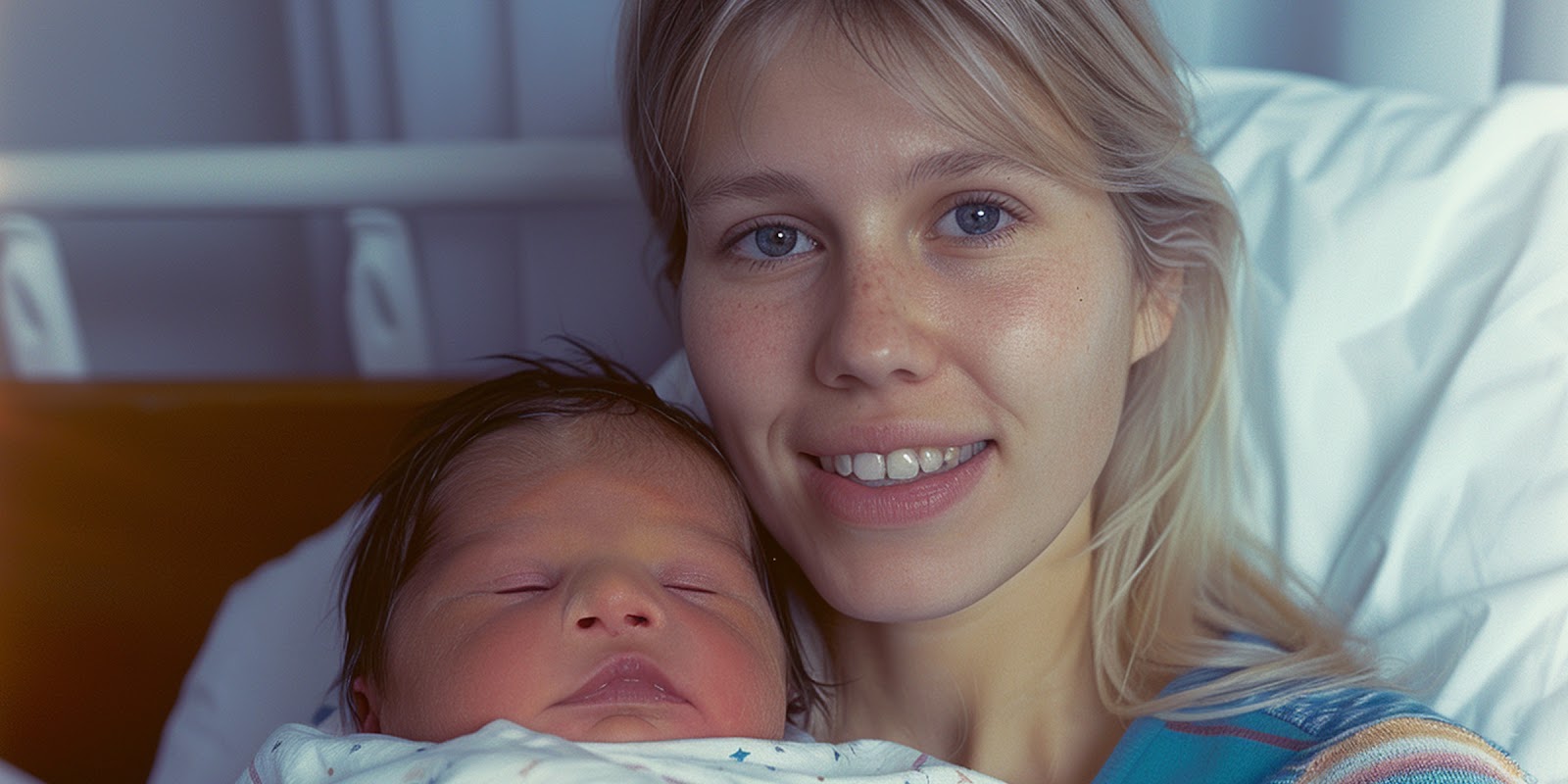 Une femme avec un nouveau-né | Source : Midjourney