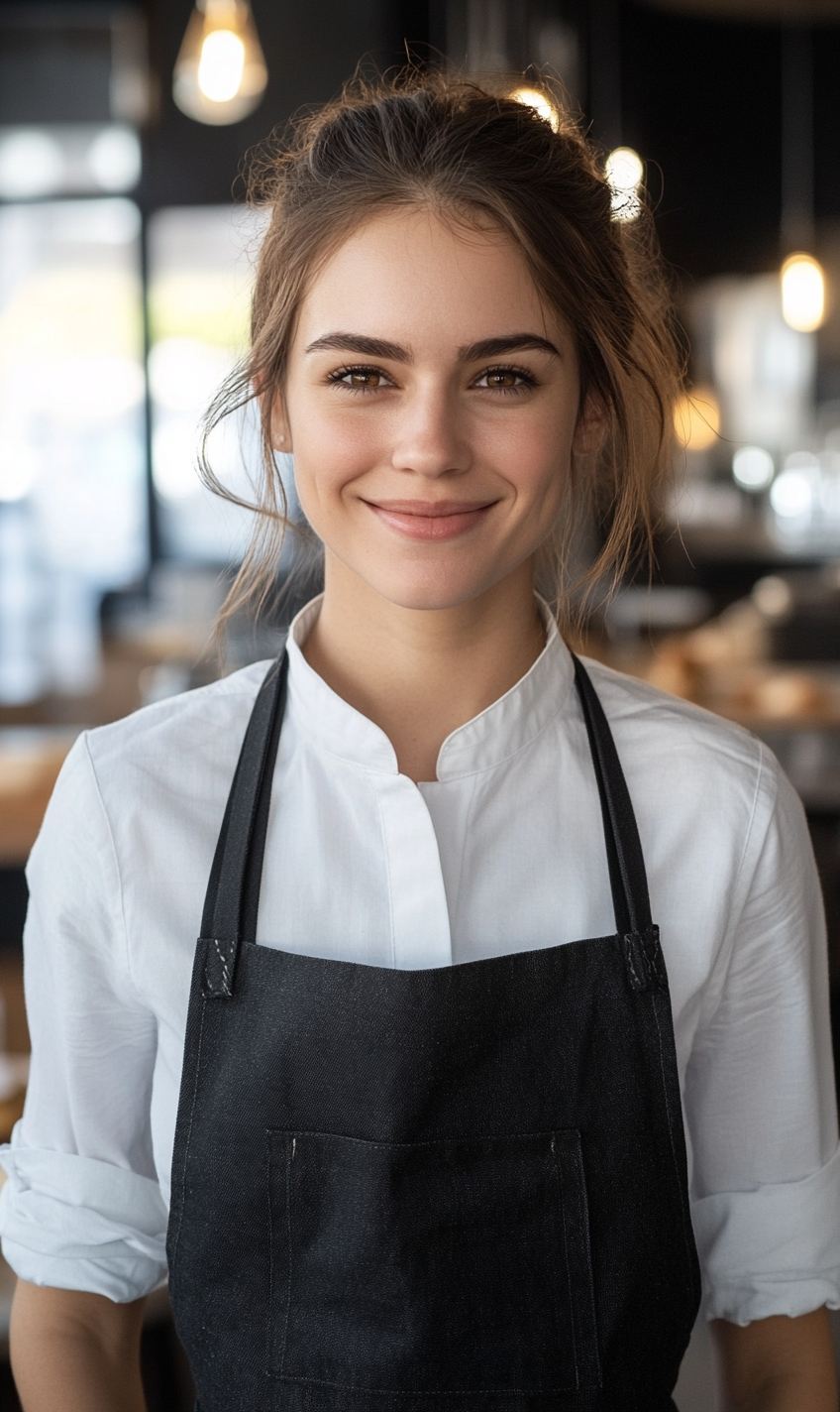 Une serveuse souriante | Source : Midjourney