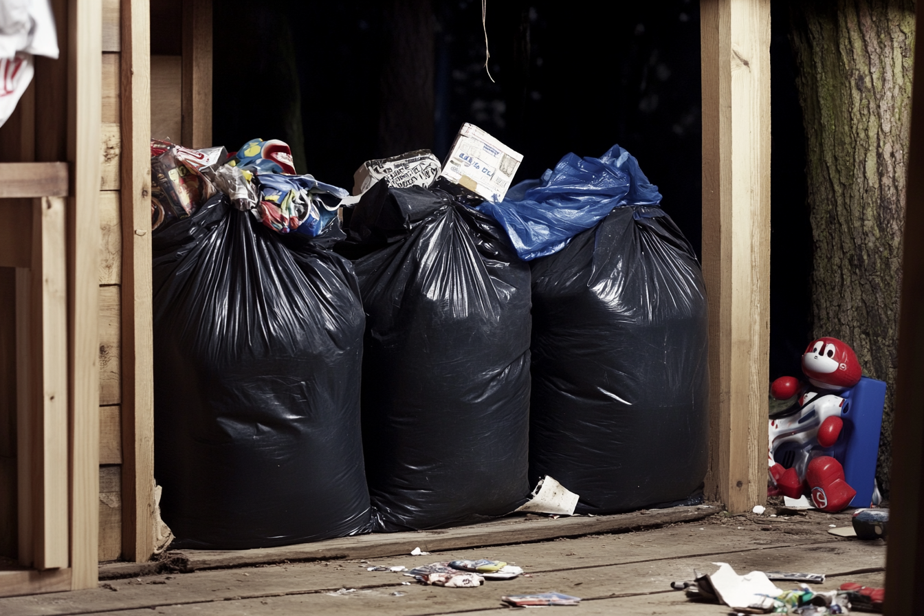 Tres bolsas de basura | Fuente: A mitad del viaje