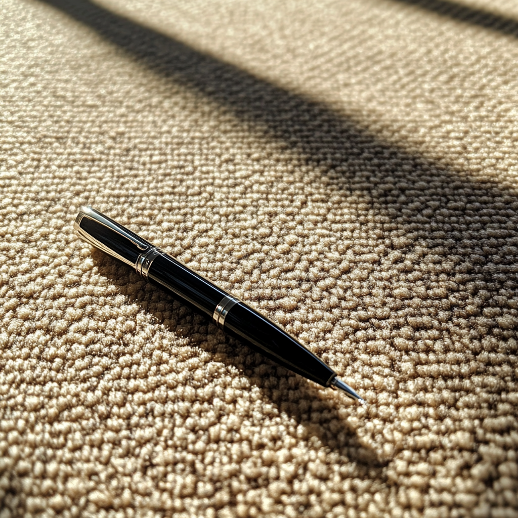 Un stylo sur un tapis | Source : Midjourney