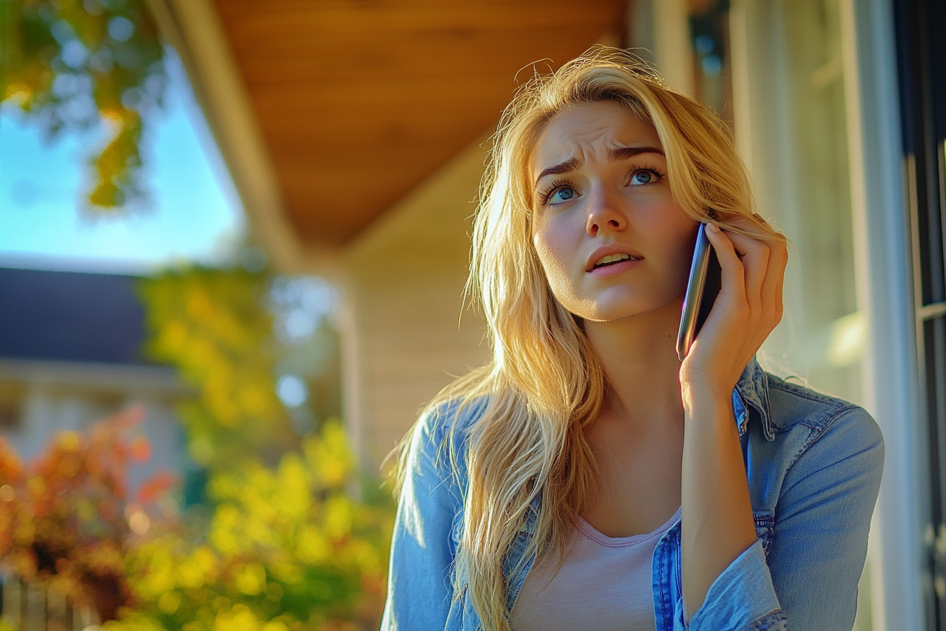 Une femme qui parle au téléphone portable | Source : Midjourney