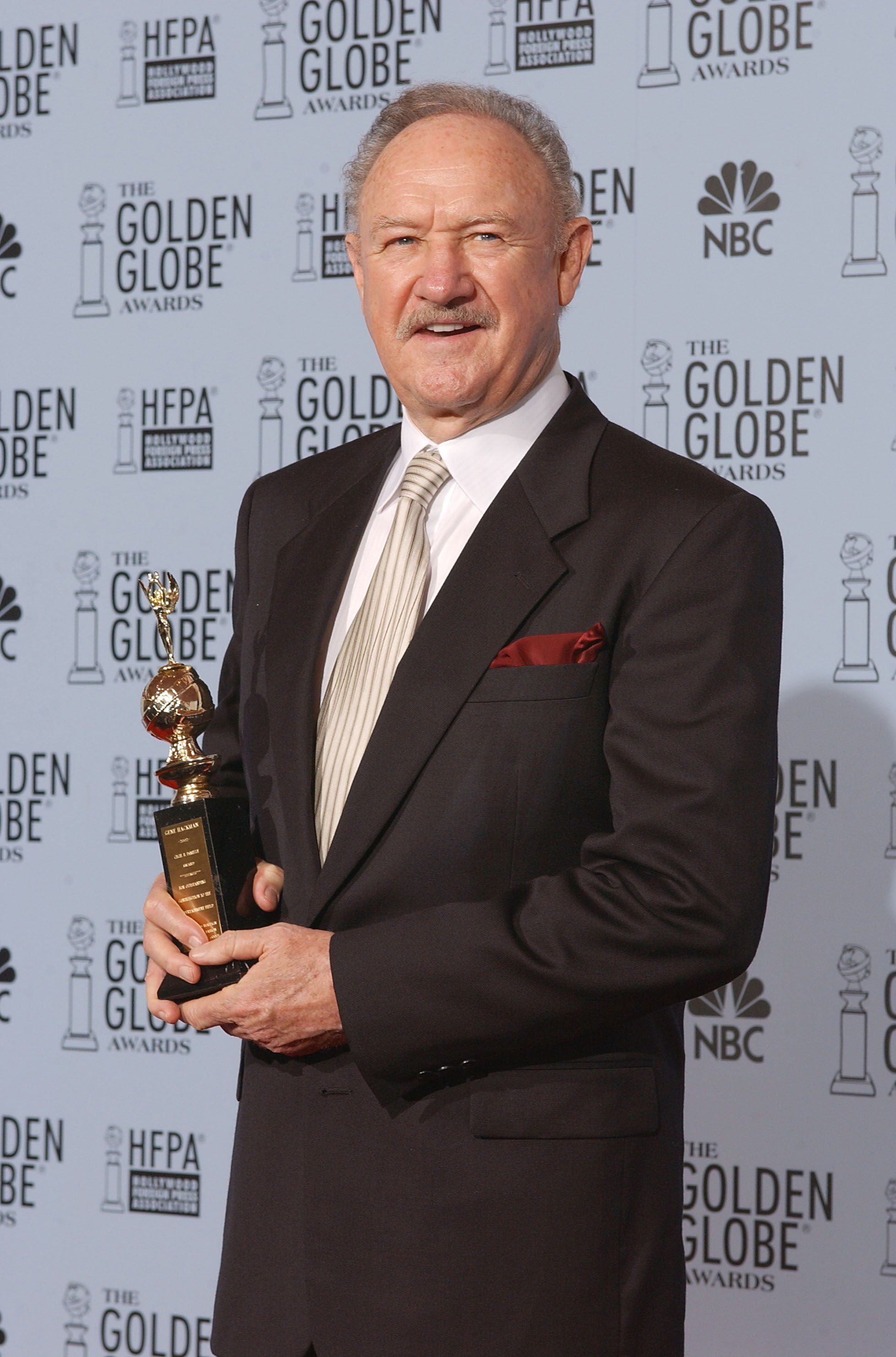 Gene Hackman, dans les coulisses du 60e Golden Globe Awards. | Source: Getty Images